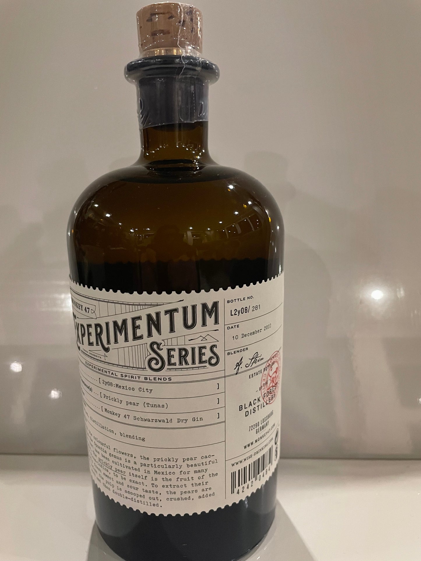 Monkey 47 Experimentum 08 Mexico City Bottle No 281