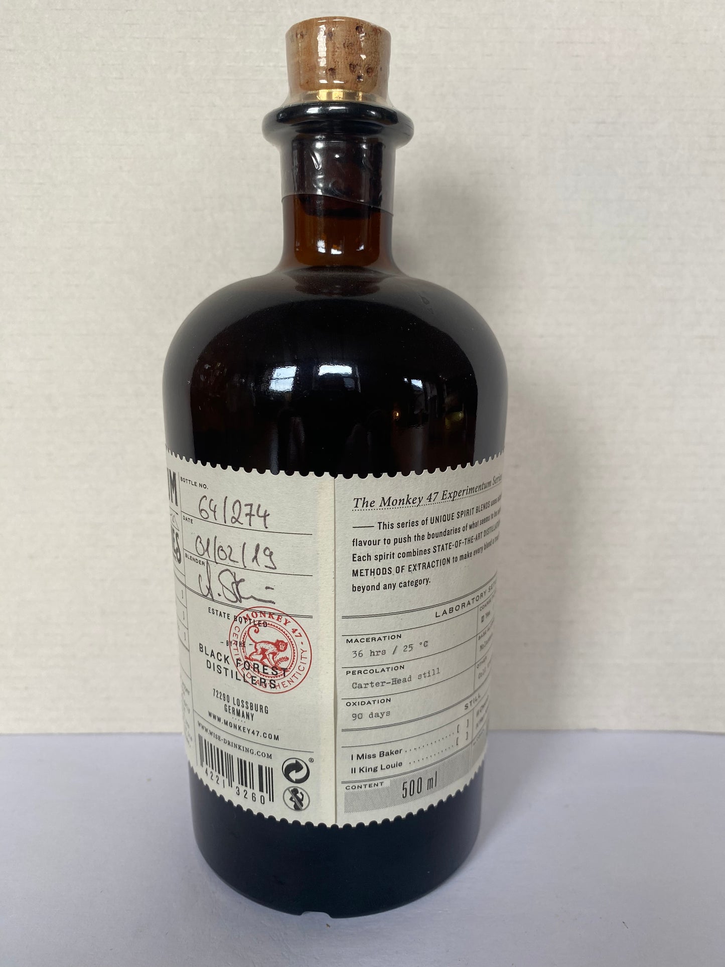 Monkey 47 Experimentum 01 Tokyo Bottle No 64